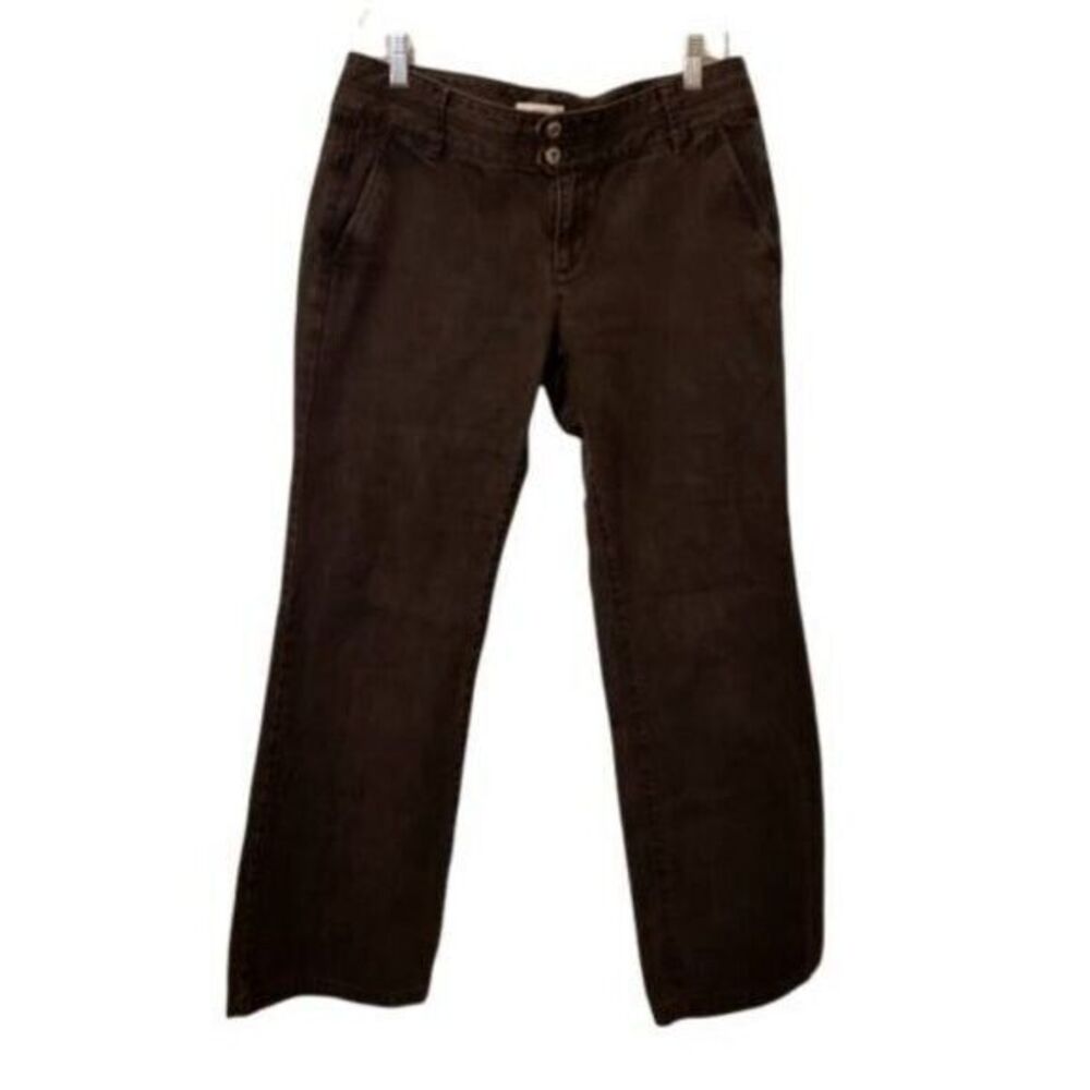 Ann Taylor LOFT Womens Size 8 Black  Solid BootCut Jeans